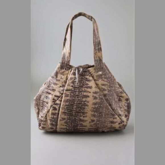 Diane Von Furstenberg Marisa Wrap Lizard Embossed Hobo Bag - Picture 1 of 16